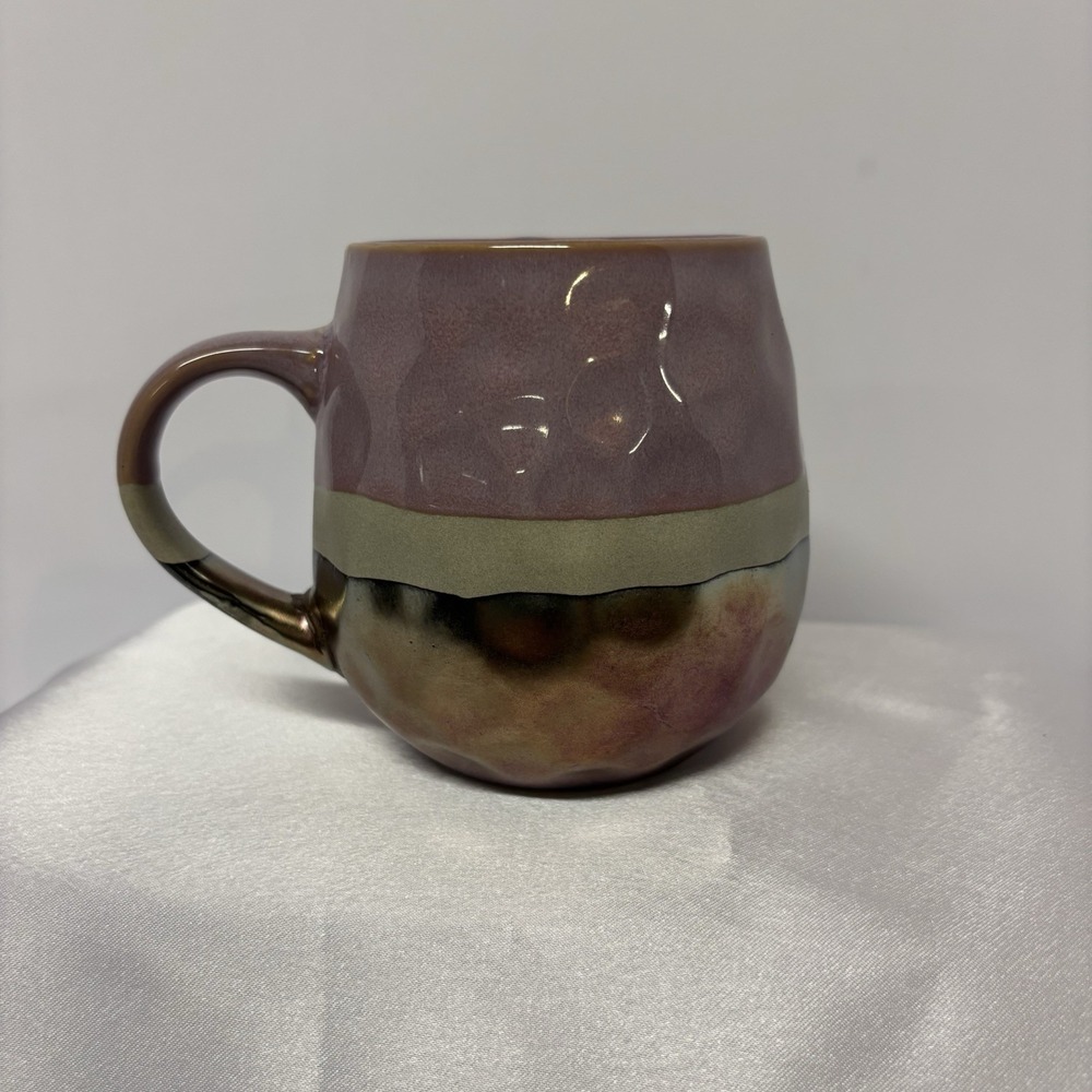 La Rochelle Stoneware Metallic Pink‎ Gray Mug